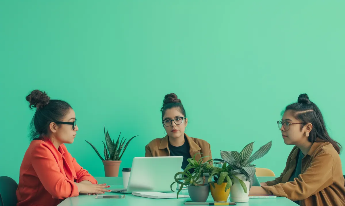 Rita Luz em reunião