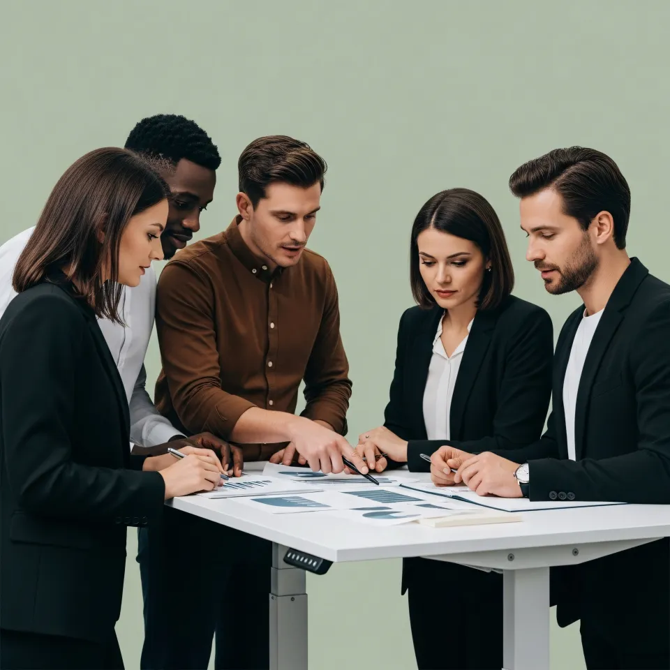 Pessoas reunidas em sessão de planeamento